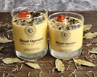 Road Opener Intention Candle - Road Opener Candle - Remove Blockages And Unlock New Opportunities - Soy Candle