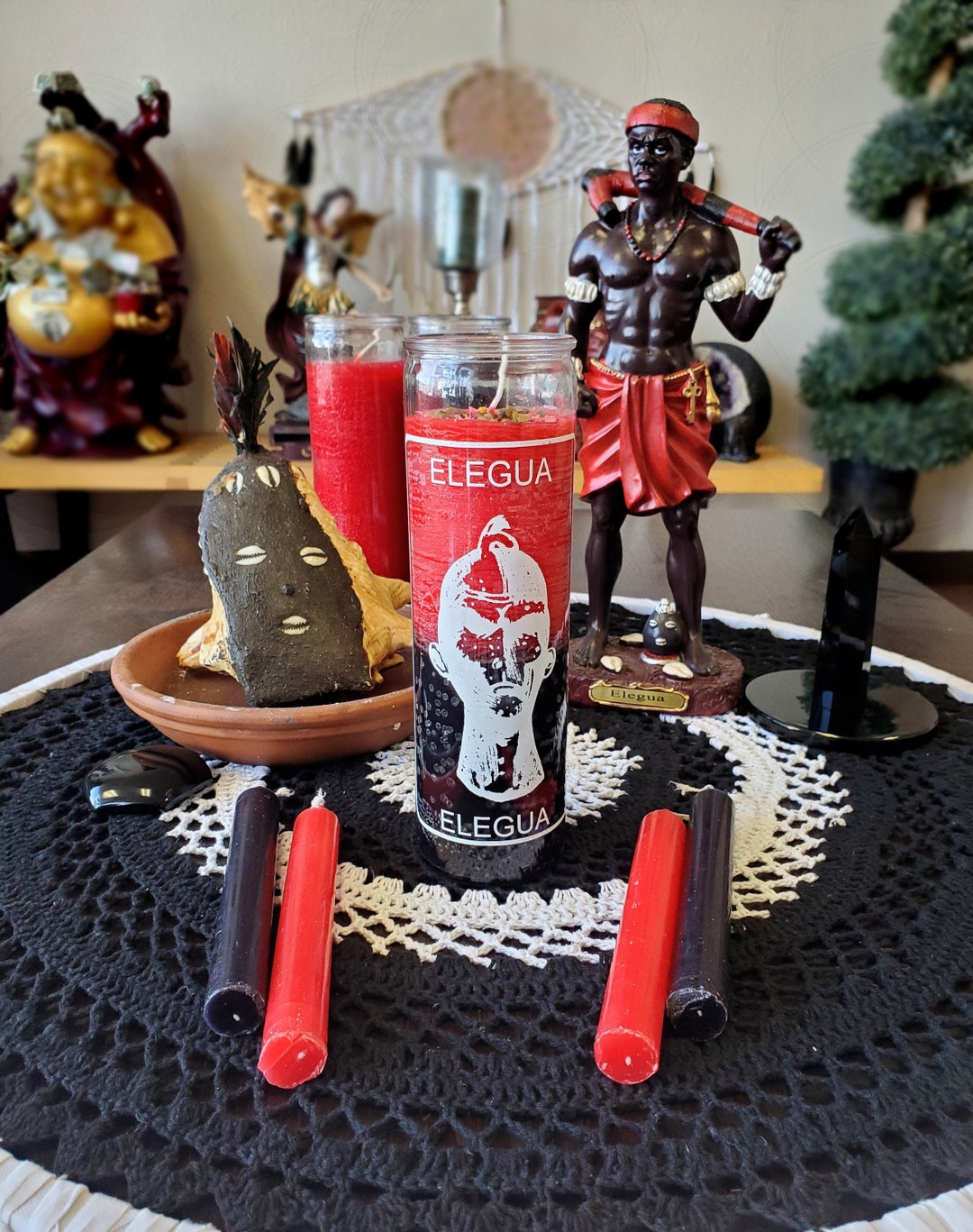 Orisha God Elegua Prayer Candle for Luck Prosperity and - Etsy