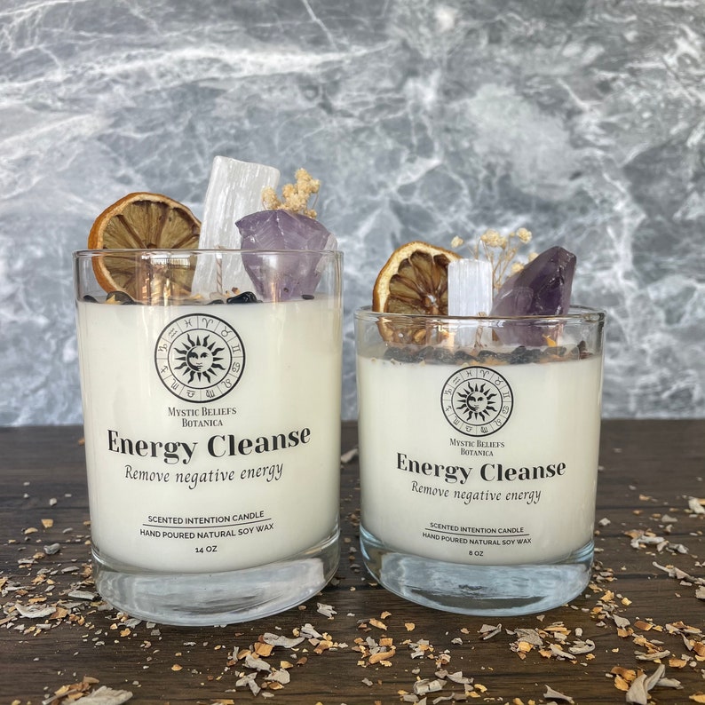 Energy Cleanse Intention Candle Energy Cleansing Candle Etsy