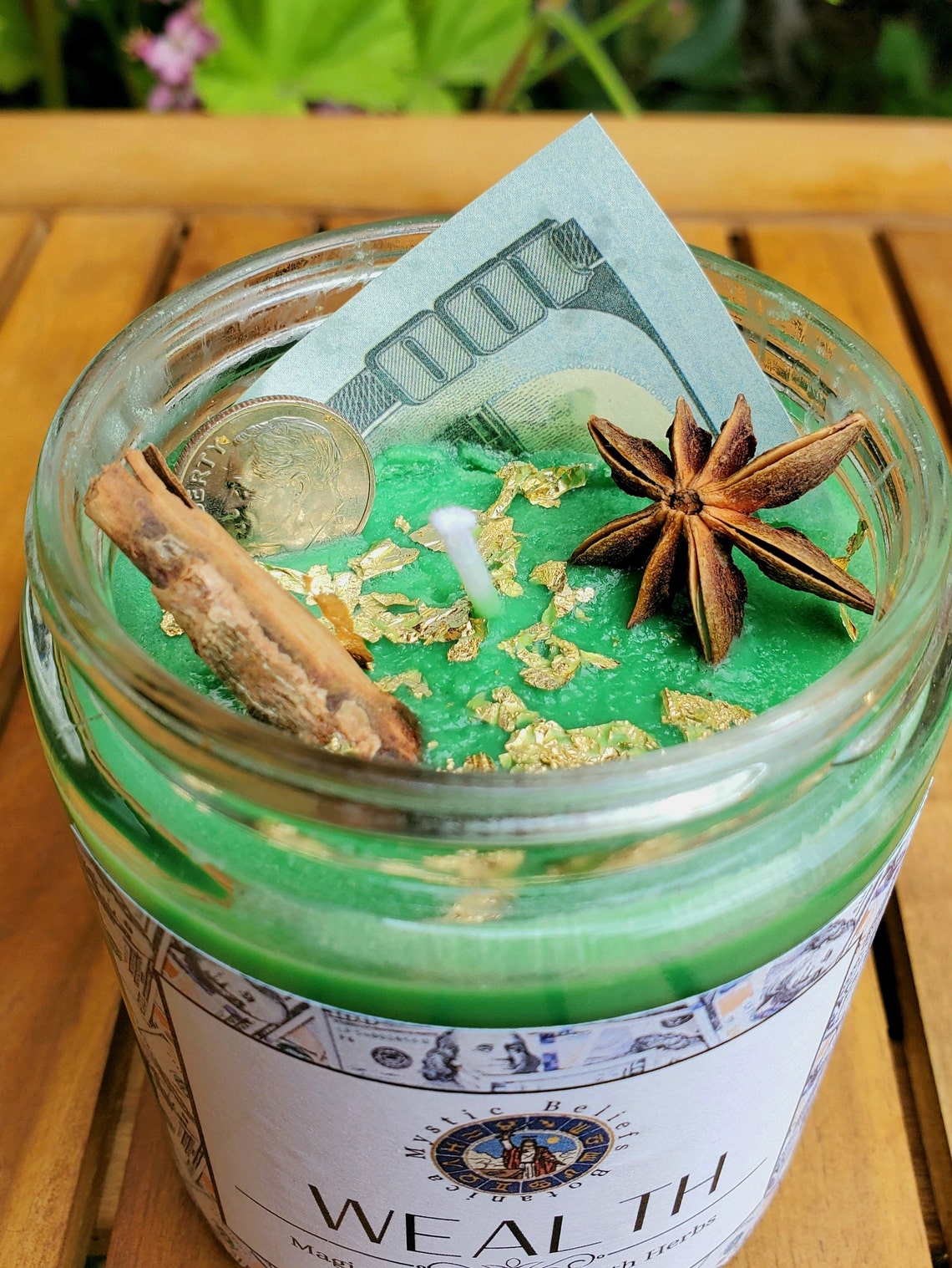 Wealth Candle Money Candle Abundance Candle Intention Etsy