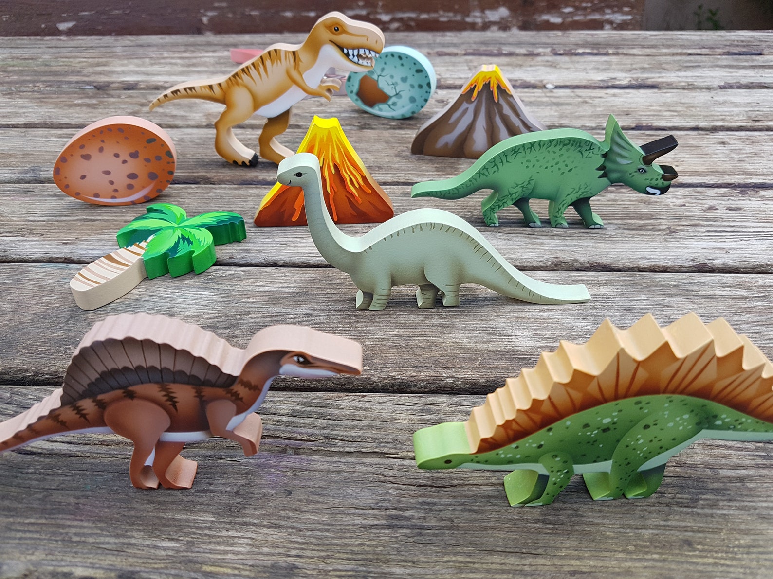 Handbemalte Dino-Knäufe aus Holz Kinderzimmer Schubladen und | Etsy