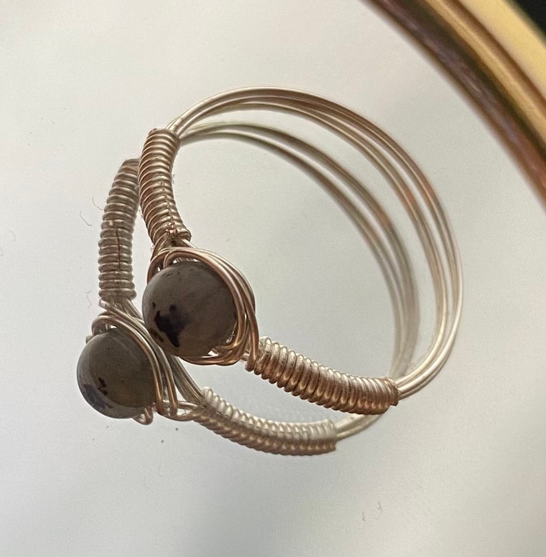 handmade with assorted gemstones Crystal rings