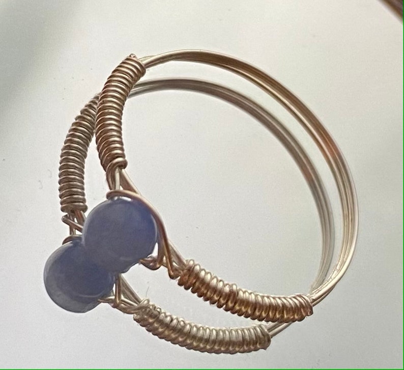 handmade with assorted gemstones Crystal rings