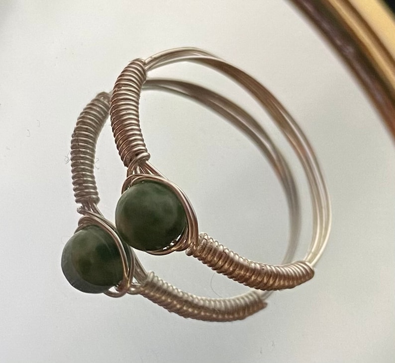 handmade with assorted gemstones Crystal rings