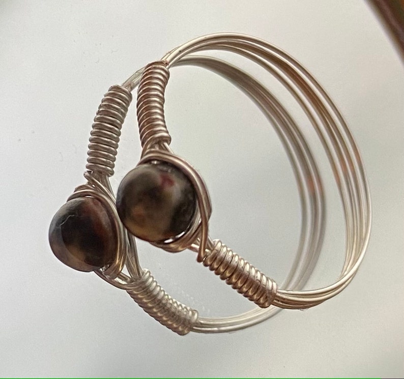handmade with assorted gemstones Crystal rings