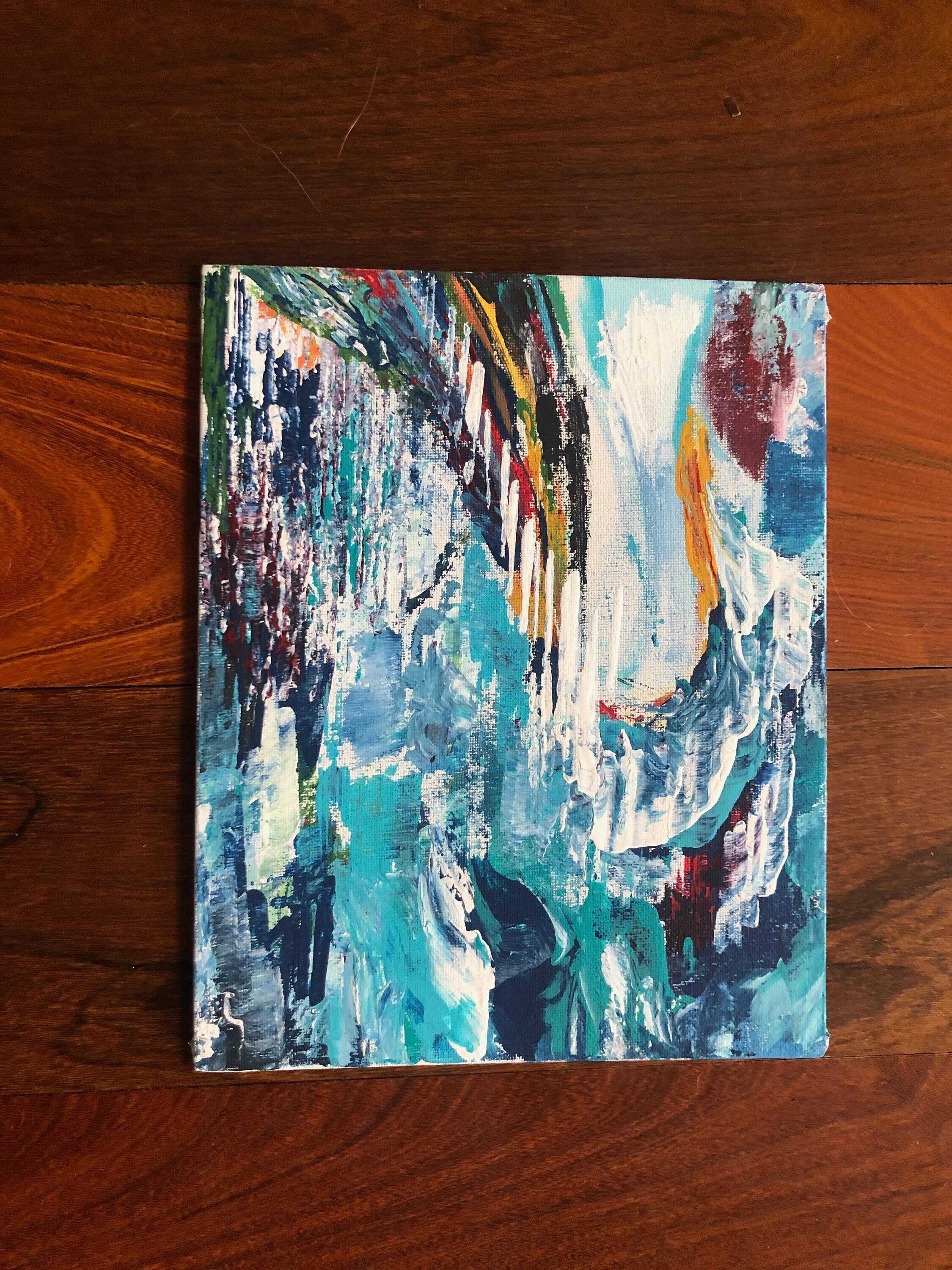 Sun rays in Ocean Acrylic Painting Etsy