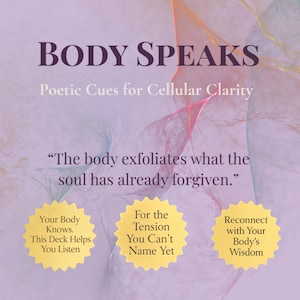 Body Speaks Card Deck | Somatic Healing Tool | Self Care Gift | Wellness Cards | Affirmation Cards