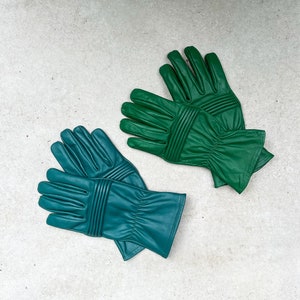 Gloves for Power Rangers Cosplay/Short gauntlet/Top grain cowhide/Green