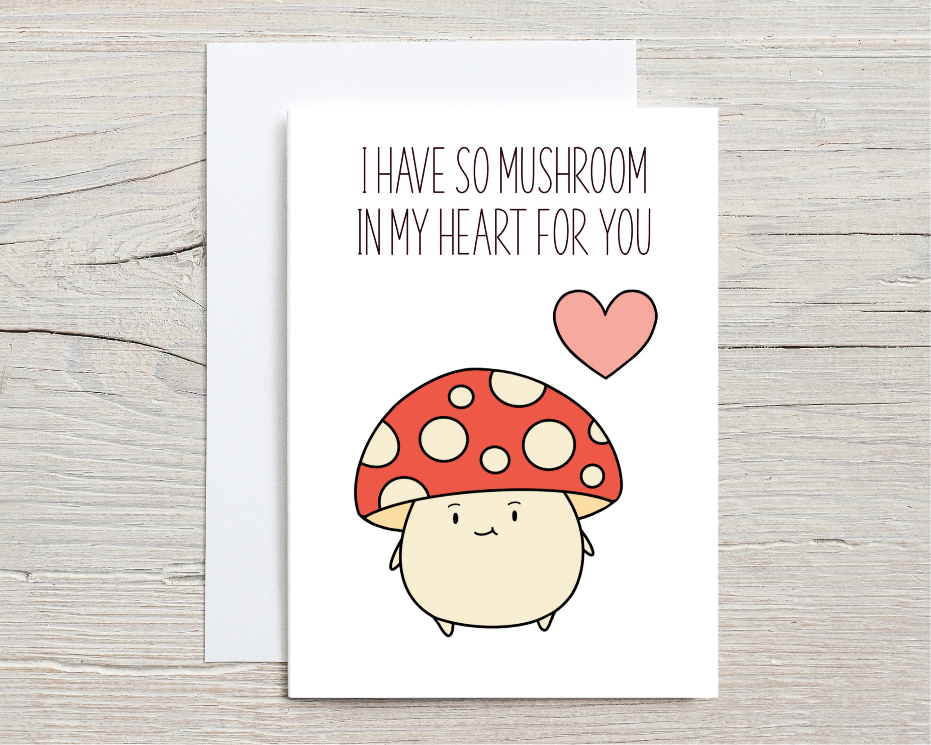 Mushroom Pun Card Ecofriendly Card Cute Love Card Pun Etsy