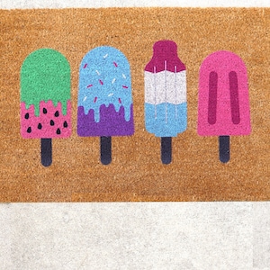 Popsicle Doormat, Summer Decor, Summer Doormat, Welcome Mat,  Outdoor Rug, Porch Decor, Summertime, Outdoor Decor, Pool Decor, Hello Summer