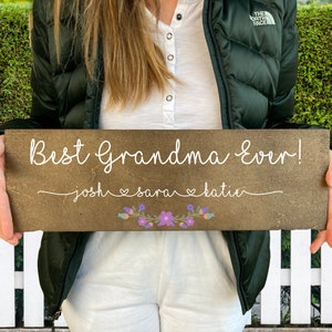 Grandma Mothers Day Gift | Grandma Sign | Gift for Grandma | Rustic Sign for Grandma Gift Idea | Personalized Mothers Day Gift for Grandma