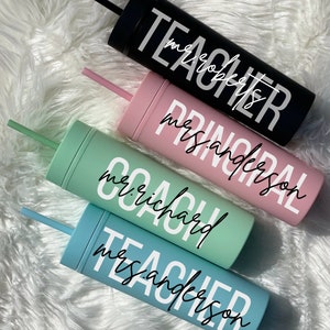 Teacher Tumbler Personalized-Preschool Teacher-Teacher Appreciation-Virtual Teacher Gift-End Of Year Teacher Gift-Student Teacher Gift