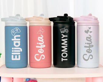 Kids Water Bottle Personalized, Engraved 12oz Stainless Steel Water Bottle, Back To School, Kids Gifts, Custom Kids Cup, Kids Tumbler
