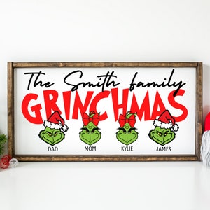 Personalized Christmas Family Sign, Merry Christmas Sign, Christmas Decor, Family Name Sign, Christmas Wall Decor