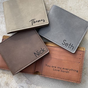 Cartera para adolescentes, carteras delgadas para jóvenes, regalos para niños, regalos para adolescentes, regalos personalizados, regalos para hijos, carteras para niños, regalos grabados