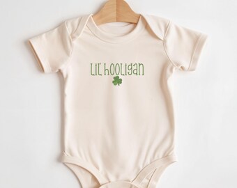 Grenouillère brodée pour la Saint-Patrick, Body pour bébé trèfle Lil' Hooligan