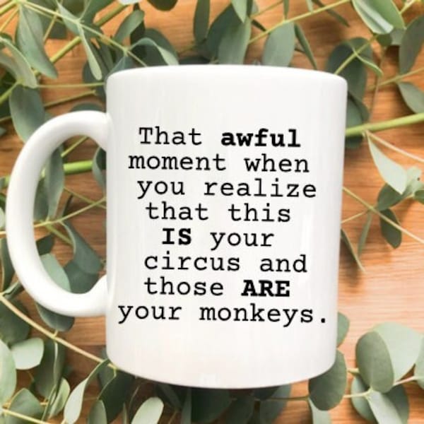 gift for boss,Those are your monkeys coworker gift, coworker,Christmas Coworker Gifts, Personalized Mugs, Staff Gift, Christmas, Office Gift