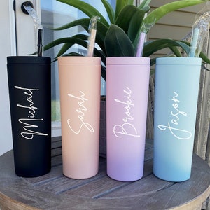 Personalized Tumbler, Insulated Tumbler, Custom Tumbler, Tumbler with Straw, Skinny Tumbler, Bridesmaid Proposal, Bridesmaid Gift