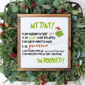 Christmas decor, im booked, funny Christmas decor, Christmas decor, holiday decor, farmhouse Christmas, movie inspired, Christmas wood sign