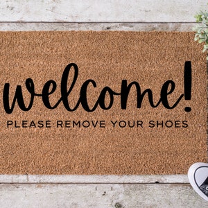 Please Remove Your Shoes Doormat: Eco-Friendly Coir Entry Mat