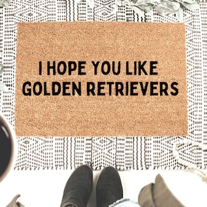 I hope you like Golden Retrievers Doormat, Dog doormat, Golden Retrievers, Dog mom, Dog decor, dog lover, Golden, housewarming gift