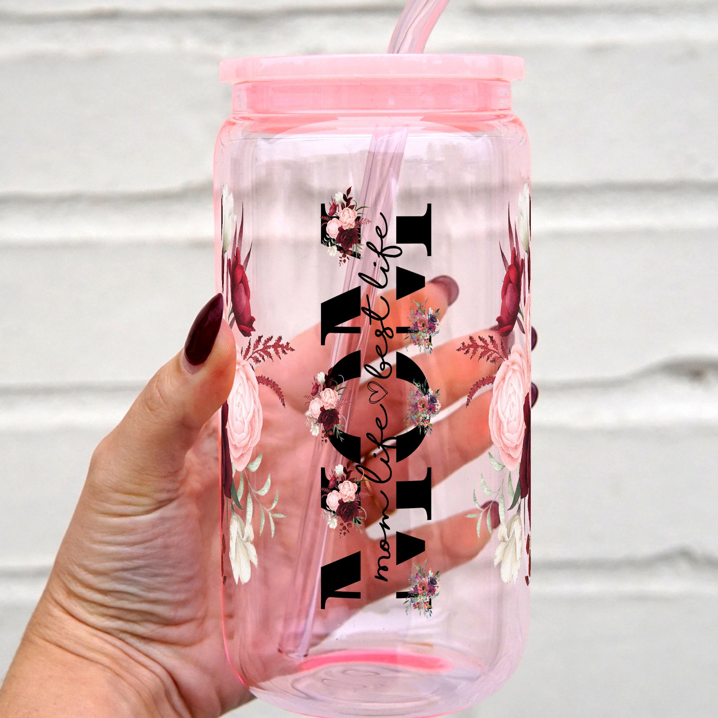 Set Di 4 Bicchieri Da Birra In Vetro 500ml Con Coperchio E Cannuccia - Per Smoothie, Bubble Tea E Cocktail