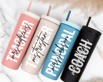 Teacher Tumbler Personalized, Bulk Teacher Gifts, Principal Gift, Coach Gift, Preschool, Teacher Appreciation, End Of Year Teacher Gift 2025