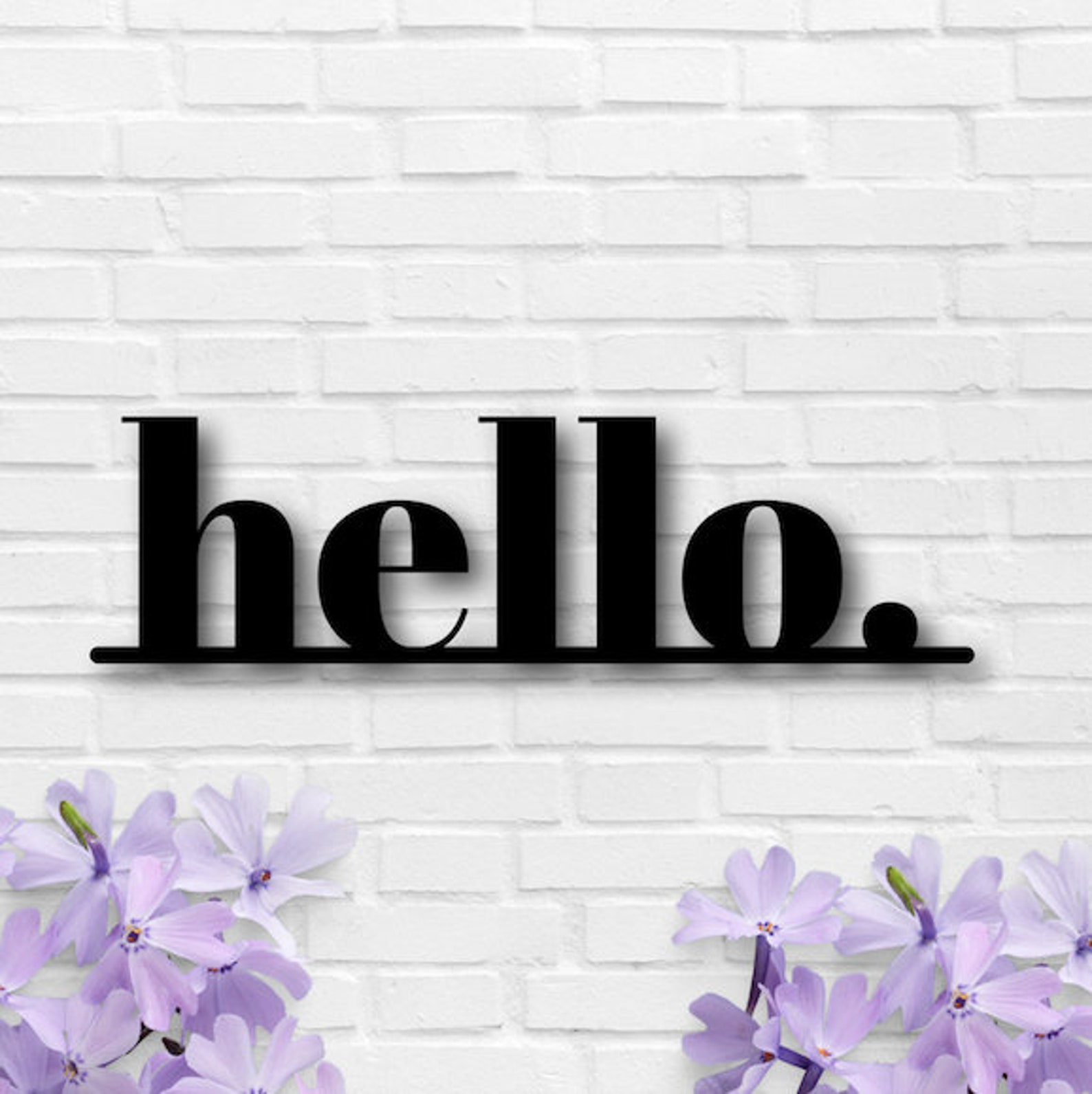 Metal Hello Sign Front Door Decor Hello Metal Wall Art Etsy UK