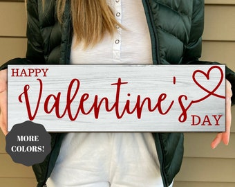 Happy Valentines Day Wood Sign, Valentines Day Decor, Valentine Sign, Valentine Wood Sign for Home, Valentines Day Sign, Wood Decor