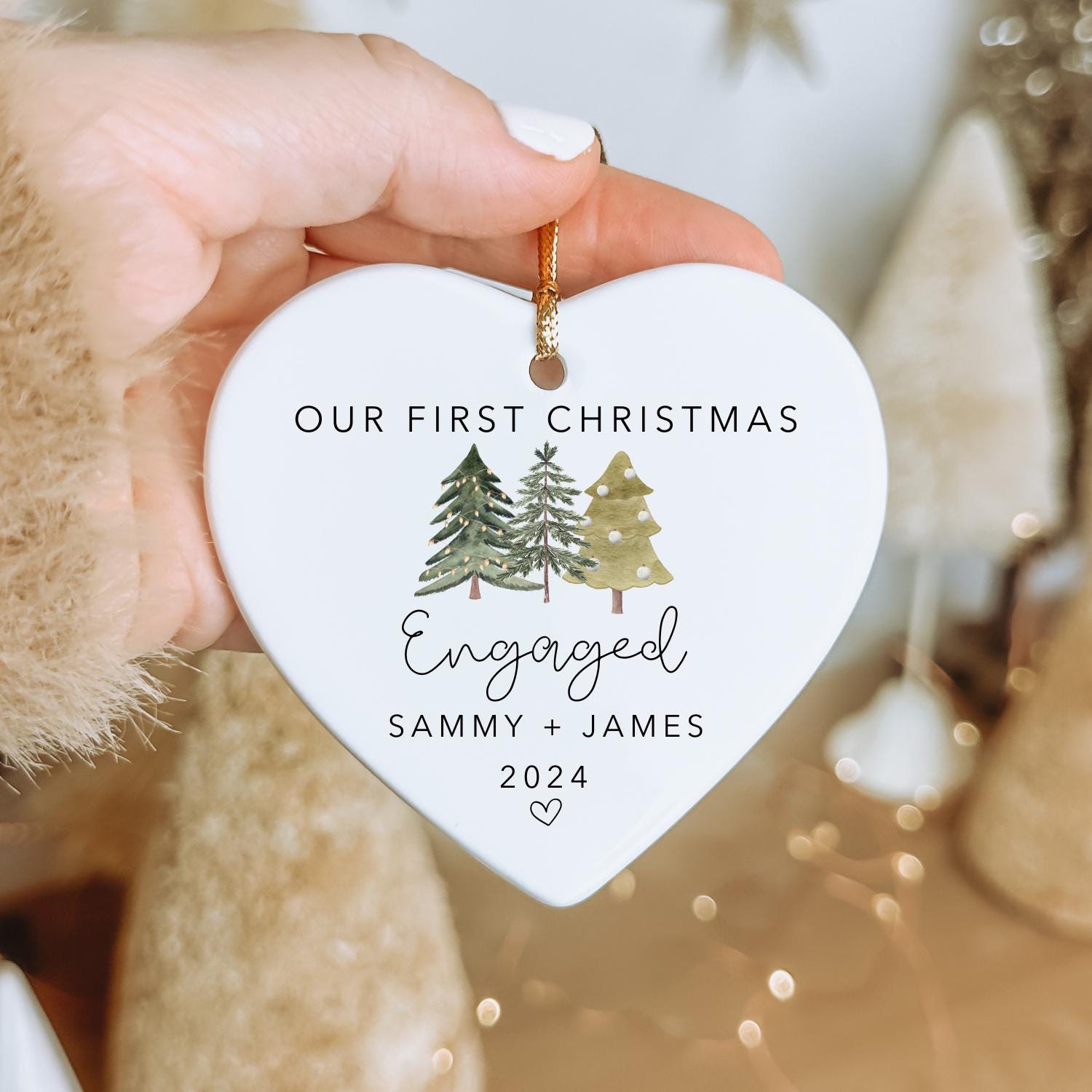 Pet Memorial Ornament Couple's First Christmas Ornaments Our First  Christmas Together Ornament, image size:1500x1500