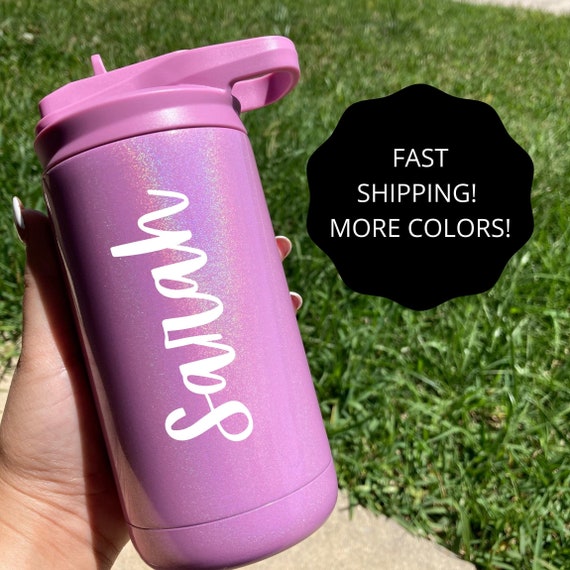 Engraved Kids Water Bottle,Personalized Tumbler for Kids,Water Bottles with  Names, Custom Kids Cup, 12 oz Stainless Steel Metal Tumbler Cup