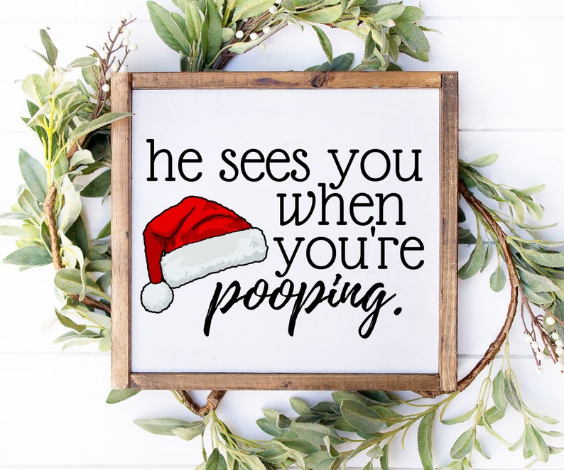 Christmas Decor Bathroom Sign Home Decor Christmas Decor for - Etsy