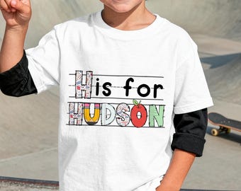 100% Cotton Personalized First Day of Kindergarten Shirt, Custom Name Alphabet Tee, Kids School Outfit, Comfort Colors® Kids - NEW 2026