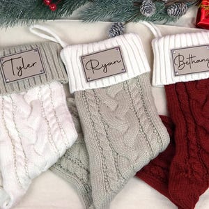 Holiday Engraved Stocking, Monogramed Stocking, Knitted Stocking, Custom Stocking, Fireplace Decoration, Christmas Stocking