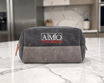 Luxury Corporate Gifts For Clients, Embroidered Branded Dopp Kit, Company Gifts With Logo, Employee Gifts, Closing Gifts