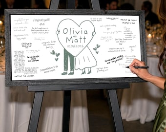 Wedding Guest Book Sign, Unique Wood Guestbook, Last Name Wedding Guest Book Alternative & Wedding Sign