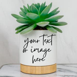 Aangepaste plantenbak, gepersonaliseerde plantenbak, succulente plantenbak, gepersonaliseerde bloempot bloempot, uniek relatiegeschenk, plantenliefhebber cadeau, logo