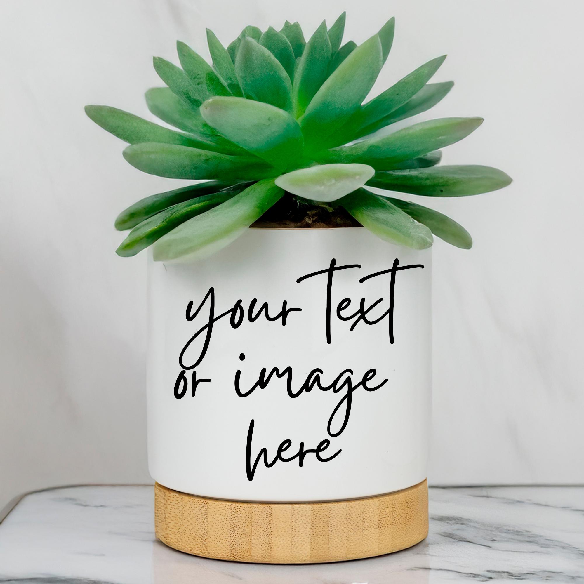 Custom Planter, Personalized Planter, Succulent Planter, Personalized Flower Pot Plant Pot, Unique Corporate Gift, Plant Lover Gift, Logo