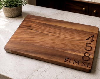 Personalized Address Cutting Board, Housewarming Gift, Realtor Closing Gift for New Home