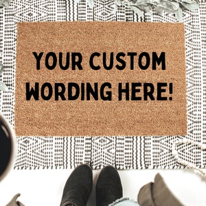 Custom Doormat, Custom Door Mat, Housewarming Gift, Birthday Gift, Funny Doormat, Funny Door Mat, Gift, Custom Words, Custom Text, Custom