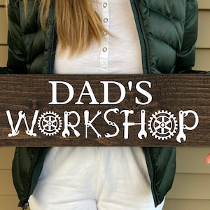 Wood Workshop Sign Garage Sign Father's Day Grandpa Gift Birthday