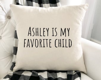 Funny Custom Pillow Cover Gift from Child, Personalized Christmas Stocking Filler Gag