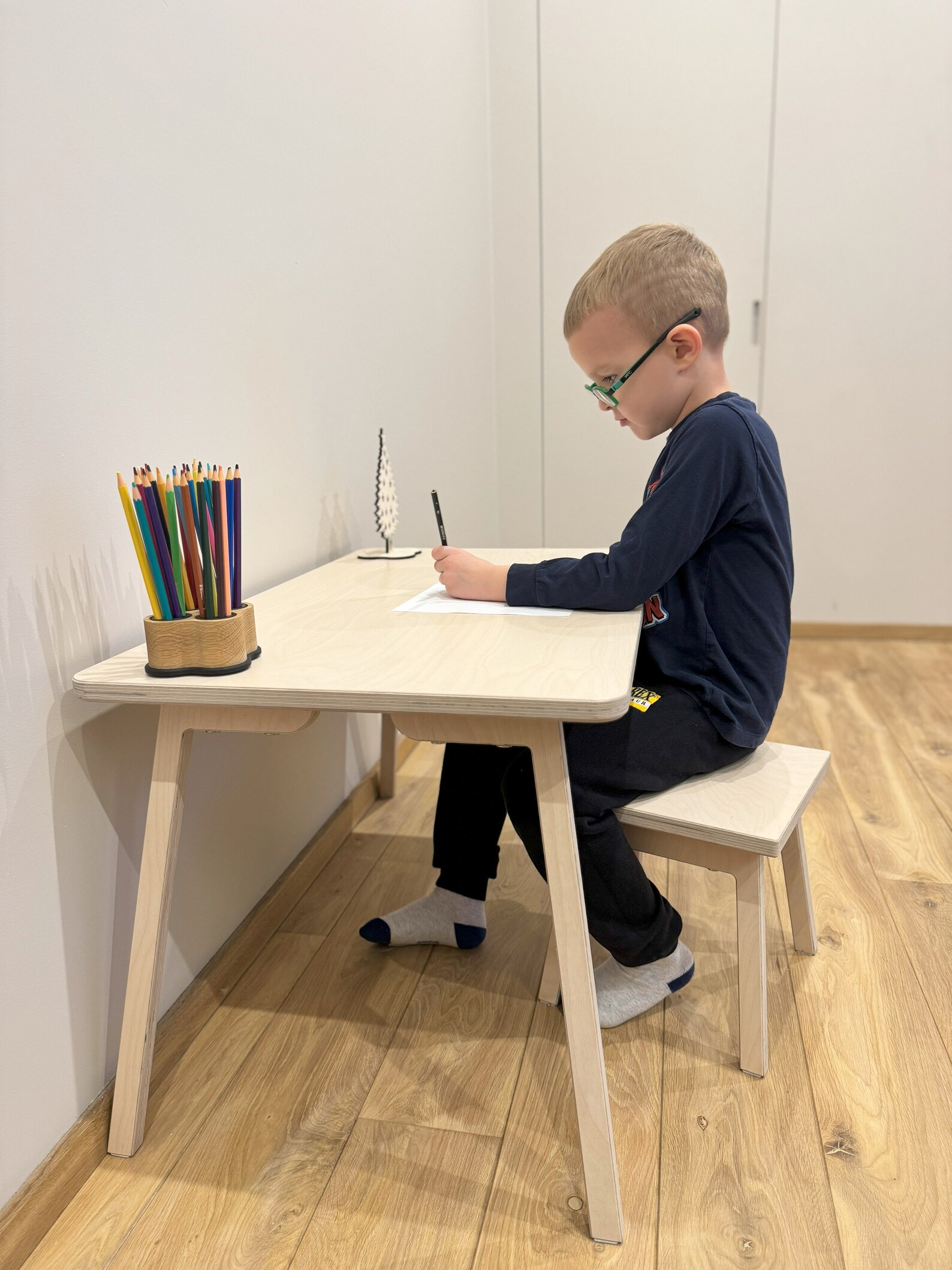 Wooden Kids Table and Chair Set: Birch Montessori Furniture - Etsy
