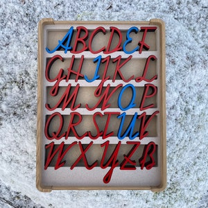 German Cursive Movable Alphabet: Montessori Learning