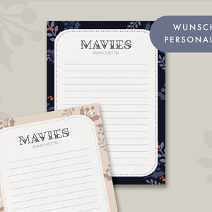 Wunschzettel personalisierbar | digital | zum ausdrucken | DIN A5 | Weihnachten | Geschenke | Wunsch | Kinder | Christmas