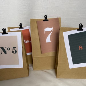 Advent Calendar Cards | 24 numbers | digital download | Christmas | Gift idea for friend