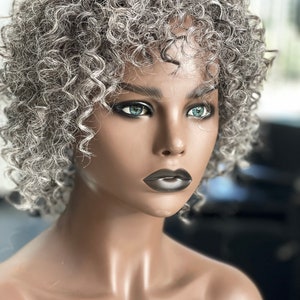 51 soft Ash culy wig