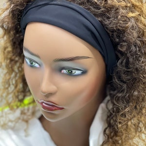 Human hair headband wig
