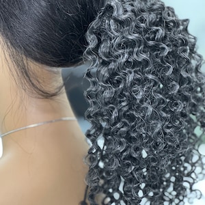 10” curly 34 ponytail