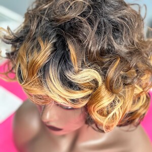 Roller curl Full wig